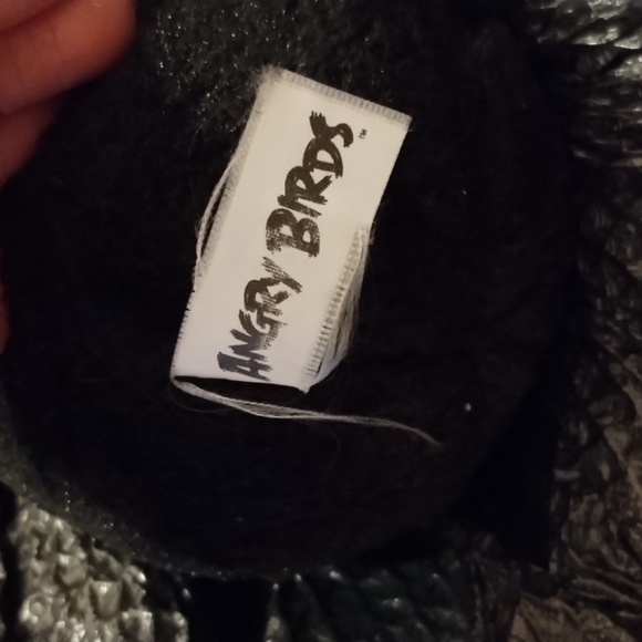 Commonwealth-2010-Angry Birds 6"-BLACK  Bird Crow -NO SOUND-Plush - Picture 7 of 8